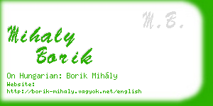 mihaly borik business card